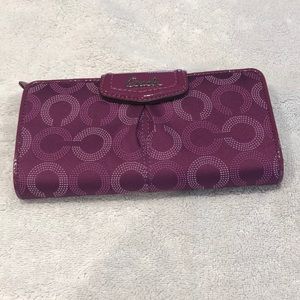 Purple coach wallet